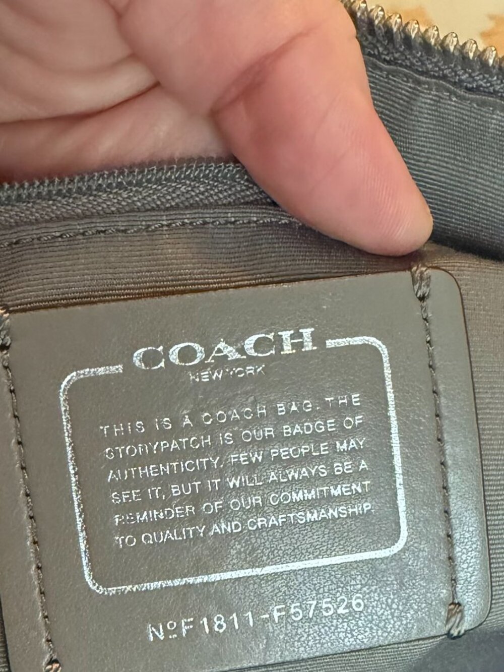 COACH Crossgrain Leather Ava Shoulder Tote Heather Gray w/Hangtag F57526 - Picture 7 of 12